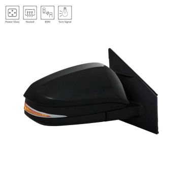Door Mirror Assembly Right w/Signal Lamp w/Blind Spot Detection From 11-14 North America Built for Toyota RAV4 2015-2018