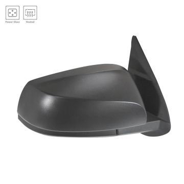 Door Mirror Right w/o Blind Spot Detection w/o Signal Lamps w/Cover Black for Toyota Tacoma 2016-2023