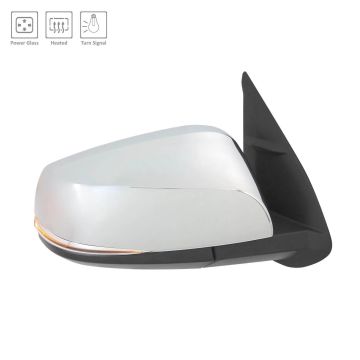 Door Mirror Right w/o Blind Spot Detection w/Signal Lamps w/Cover Chrome for Toyota Tacoma 2016-2023