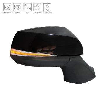 Door Mirror Assembly Right w/o Side View Camera w/Memory w/Cover for Toyota Highlander 2020-2022