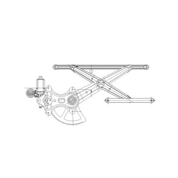 Window Regulator Front Left Regulator & Motor Assembly for Toyota Sienna LE CE 2004-2010