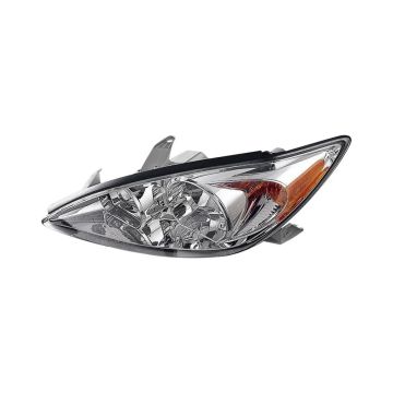 Headlight Assembly Composite Left Chrome for Toyota Camry LE XLE 2002-2004