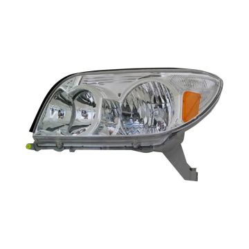 Headlight Assembly Composite Left Includes Park/Marker Lamps w/Chrome Bezel for Toyota 4Runner 2003-2005