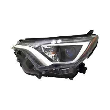 Headlight Assembly Composite Left Halogen w/o Black Bezel North America Built for Toyota RAV4 2016-2018