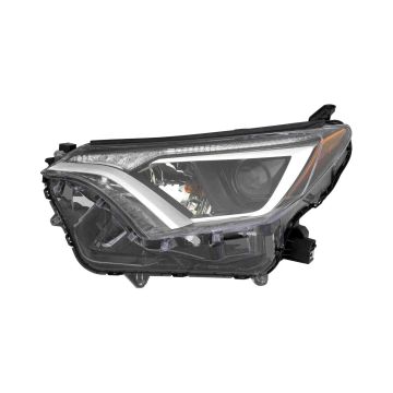 Headlight Assembly Composite Left Halogen w/o Black Bezel North America Built CAPA for Toyota RAV4 2016-2018
