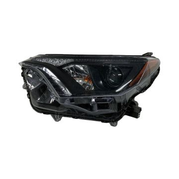 Headlight Assembly Composite Left Halogen w/Black Bezel North America Built for Toyota RAV4 2016-2018