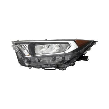Headlight Assembly Composite Left Chrome Bezel North America Built CAPA for Toyota RAV4 Limited Adventure Trail XLE Premium XLE TRD Off-Road 2019-2021