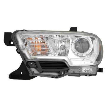 Headlight Assembly Composite Left w/o LED Daytime Running Lamps w/Fog Lamps CAPA for Toyota Tacoma 2019-2023