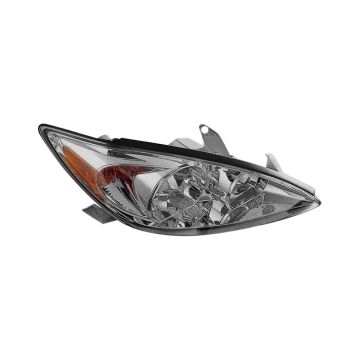 Headlight Assembly Composite Right Chrome for Toyota Camry LE XLE 2002-2004