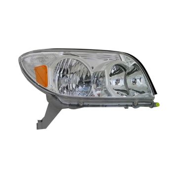 Headlight Assembly Composite Right Includes Park/Marker Lamps w/Chrome Bezel for Toyota 4Runner 2003-2005