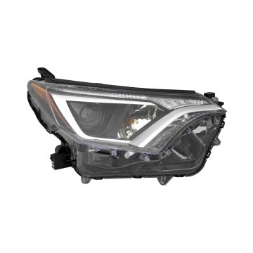 Headlight Assembly Composite Right Halogen w/o Black Bezel North America Built CAPA for Toyota RAV4 2016-2018