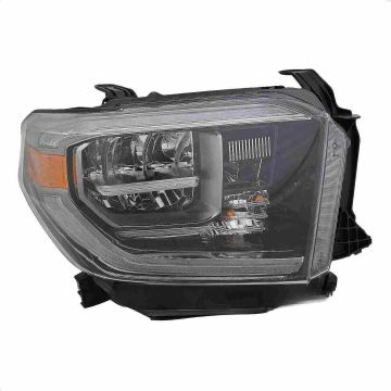 Headlight Assembly Composite Right LED w/Smoke Lens for Toyota Tundra 2018