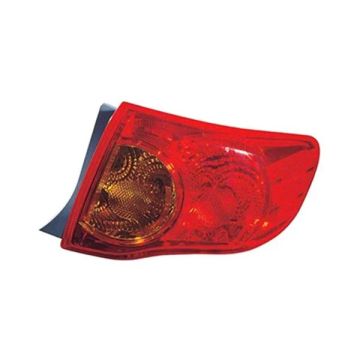 Tail Light Assembly Right Outer Lens/Housing Japan Built CAPA for Toyota Corolla 2009-2010