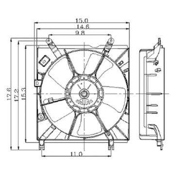 Engine Cooling Fan Assembly Left Includes Motor/Blade/Shroud for Toyota RAV4 2001-2004