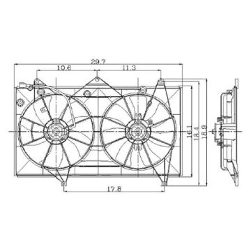 Engine Cooling Fan Assembly Includes Both Motors/Blades/Shroud USA Built for Toyota Camry 2002-2006