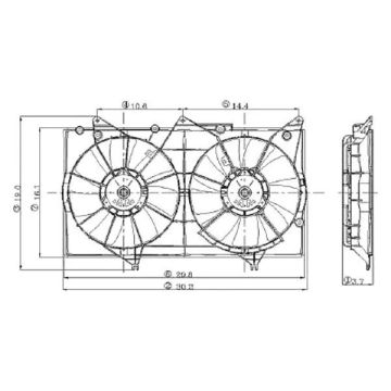 Engine Cooling Fan Assembly Dual Fan Assembly w/Blades Marked 342 & 343 USA Built for Toyota Camry 2002-2006