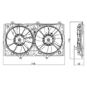 Engine Cooling Fan Assembly Motor/Blade/Shroud Assembly for Toyota Camry Hybrid 2007-2011