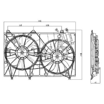 Engine Cooling Fan Assembly w/Towing Pkg Motor/Blade/Shroud Assembly Japan Built for Toyota Highlander Limited Base Sport Sport Premium Base Premium SE 2008-2010