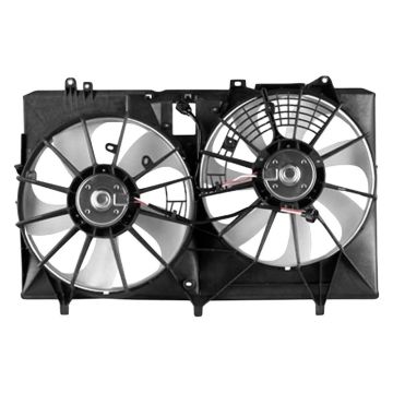 Engine Cooling Fan Assembly Motor/Blade/Shroud Dual Fan Assembly Canada Built for Lexus RX350 Toyota Sienna