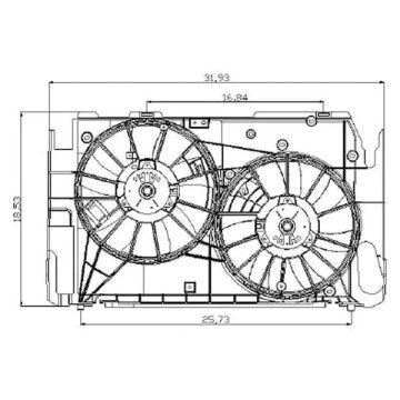 Engine Cooling Fan Assembly Motor/Blade/Shroud Assembly for Toyota RAV4 2006-2012
