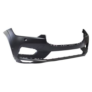 Bumper Cover Front w/Headlamp Washers w/Parking Aid Primed for Volvo XC60 T6 Momentum T6 Inscription T8 Momentum T8 Inscription T5 Momentum T5 Inscription T8 Recharge Inscription T8 Recharge Inscription Expression 2018-2021