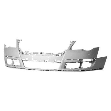 Bumper Cover Front w/Park Sensor w/o Headlamp Washer Primed for Volkswagen Passat 2006-2010