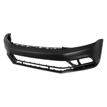 Bumper Cover Front w/o Headlamp Washer w/o Parking Assist Primed for Volkswagen Jetta 2015-2018