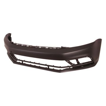 Bumper Cover Front w/o Headlamp Washer w/o Parking Assist Primed CAPA for Volkswagen Jetta 2015-2018