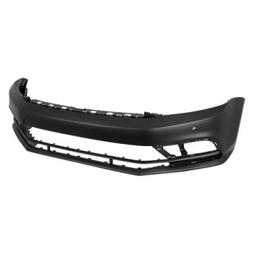 Bumper Cover Front w/o Headlamp Washer w/Parking Assist Primed for Volkswagen Jetta 2015-2018