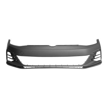 Bumper Cover Front w/o Headlamp Washers w/o Parking Aid Sensors Primed for Volkswagen GTI 2018-2021