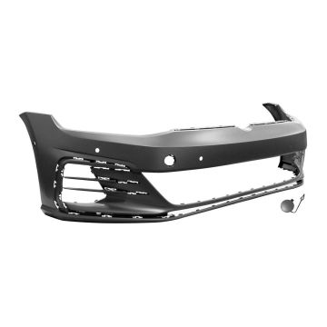 Bumper Cover Front w/o Headlamp Washers w/Parking Aid Sensors w/Parallel Park Assist Primed for Volkswagen GTI 2018-2021