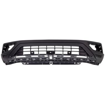 Bumper Cover Front Lower w/o R-LINE w/o Block Heater w/Parking Aid w/Front View Camera Black for Volkswagen Atlas 2018-2020
