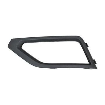 Bumper Insert Front Left w/o R-Line Pkg w/Fog Lamps Outer Grille/Fog Lamp Bezel Satin Black for Volkswagen Atlas 2018-2020