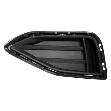 Bumper Insert Front Left w/o R-LINE Pkg Fog Lamp Opening Cover w/o Fog Lamps Black for Volkswagen Passat 2020-2022