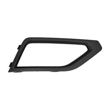 Bumper Insert Front Right w/o R-Line Pkg w/Fog Lamps Outer Grille/Fog Lamp Bezel Satin Black for Volkswagen Atlas 2018-2020