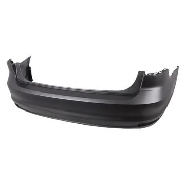 Bumper Cover Rear w/o Parking Assist Primed CAPA for Volkswagen Jetta 2015-2018