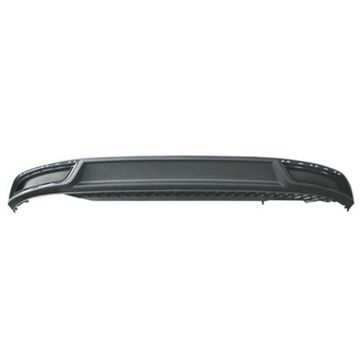 Bumper Valance / Grille Kit Rear Retangular Dual Exhaust Black Panel for Volkswagen Jetta Execline R-Line SEL 2019-2021