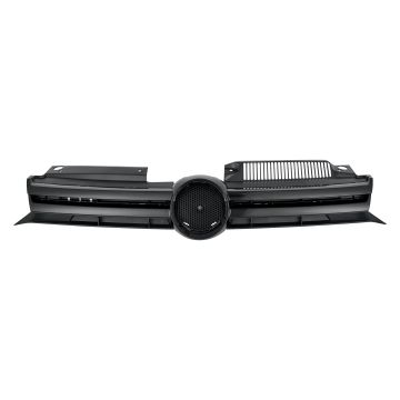 Grille Assembly Black for Volkswagen Golf 2010-2014