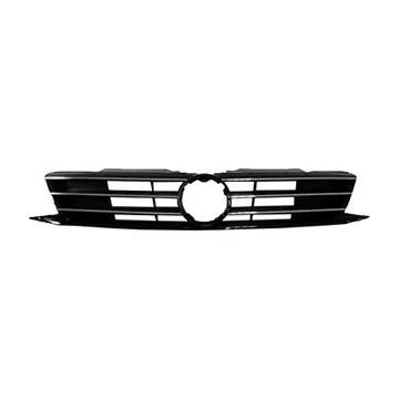 Grille Assembly Black/Chrome for Volkswagen Jetta Sedan 2015-2018