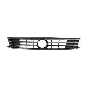 Grille Assembly w/Collision Warning Halogen Headlamps w/Black & Chrome Molding for Volkswagen Passat 2016-2019