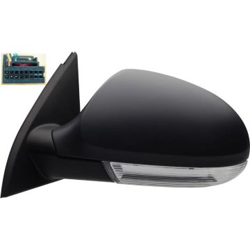 Door Mirror Assembly Left Power Heated w/o Auto Dimming Non-Lighted w/Signal Lamp for Volkswagen Passat 2006-2010