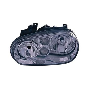 Headlight Assembly Composite Left Type 4 w/o Fog Lamps w/Chrome Bezel for Volkswagen Cabrio Golf