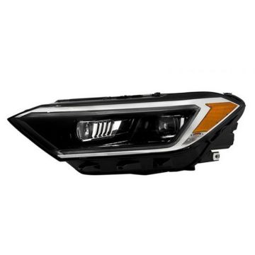 Headlight Assembly Composite Left Projector Type w/Black Edged Lens To 5-6-18 for Volkswagen Jetta 2019-2023