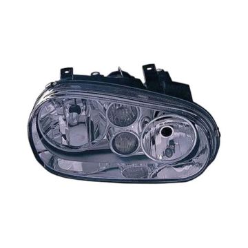 Headlight Assembly Composite Right Type 4 w/Fog Lamps w/Chrome Bezel for Volkswagen Cabrio Golf