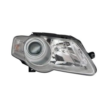 Headlight Assembly Composite Right Halogen Valeo Brand for Volkswagen Passat 2006-2010