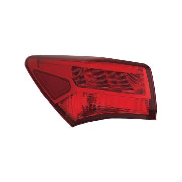Tail Light Assembly Left Outer Dark Chrome CAPA for Acura TLX 2018-2020
