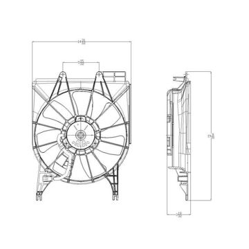 A/C Condenser Fan Assembly Condenser Fan Assembly for Acura RDX 2007-2010