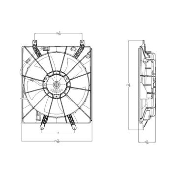 Engine Cooling Fan Assembly Motor/Blade/Shroud Assembly for Acura TL 2007-2008