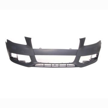 Bumper Cover Front w/o S-Line Pkg w/Headlamp Washer Primed for Audi A4 S4