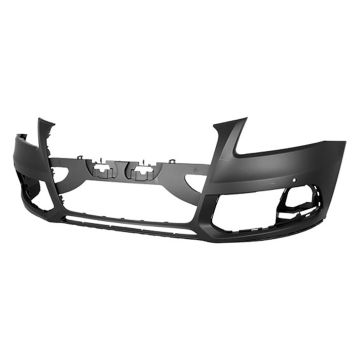 Bumper Cover Front w/o S-Line Pkg w/o Headlamp Washer w/Parking Aid Primed CAPA for Audi Q5 2013-2017